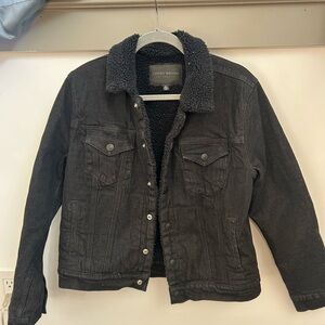 Lucky Brand Black Sherpa-Lined Jacket